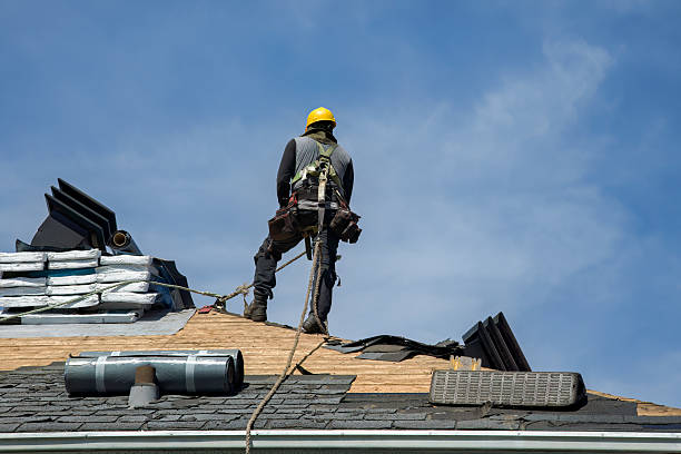 Professional Gutter Installation technician working in Newcastle, NE